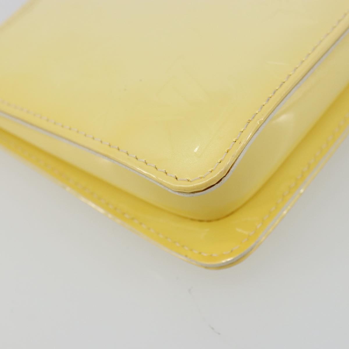 LOUIS VUITTON Monogram Vernis Lexington Pouch Beige M91010 LV Auth mr2421