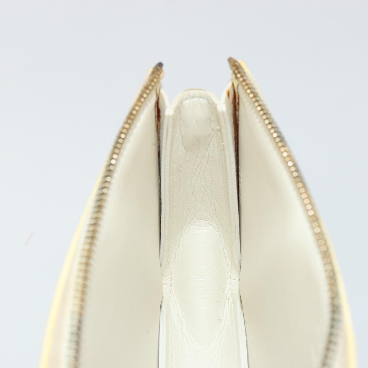 LOUIS VUITTON Monogram Vernis Lexington Pouch Beige M91010 LV Auth mr2421