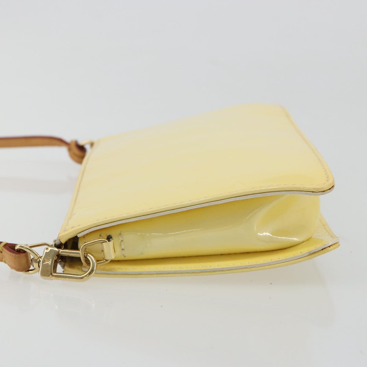 LOUIS VUITTON Monogram Vernis Lexington Pouch Beige M91010 LV Auth mr2421