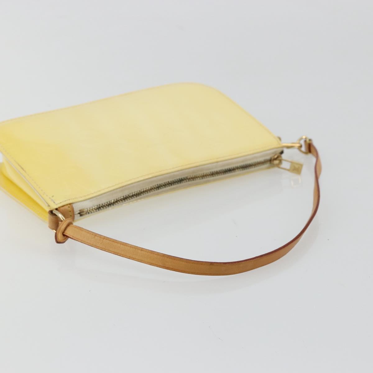 LOUIS VUITTON Monogram Vernis Lexington Pouch Beige M91010 LV Auth mr2421