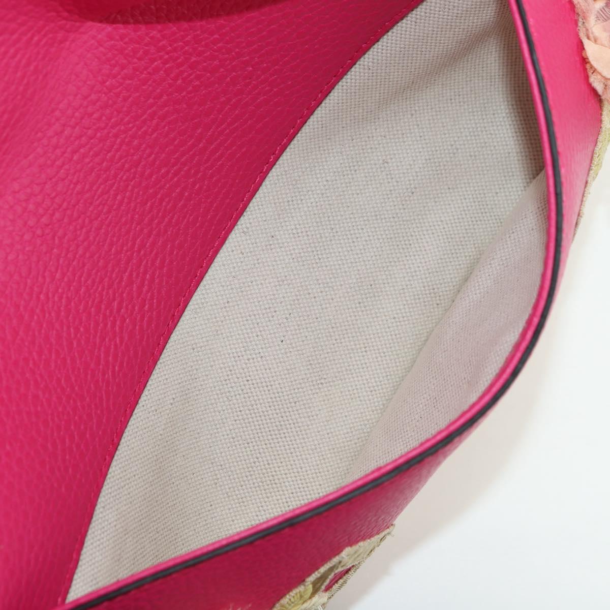 GUCCI Chain Dionysus Small Shoulder Bag Leather Pink Silver 400249 Auth mr2426V