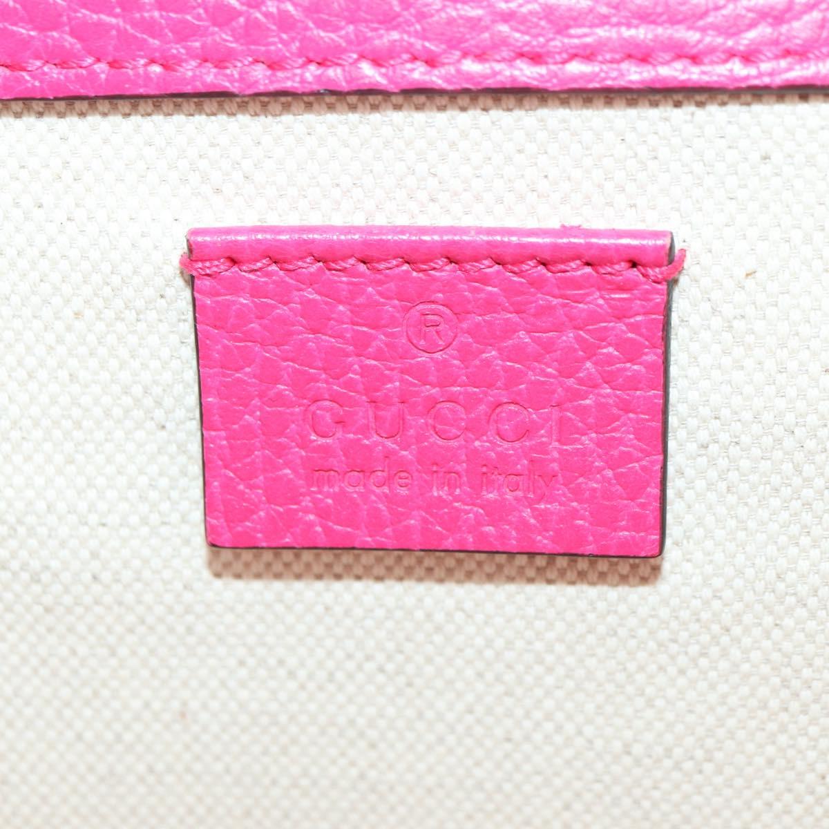 GUCCI Chain Dionysus Small Shoulder Bag Leather Pink Silver 400249 Auth mr2426V