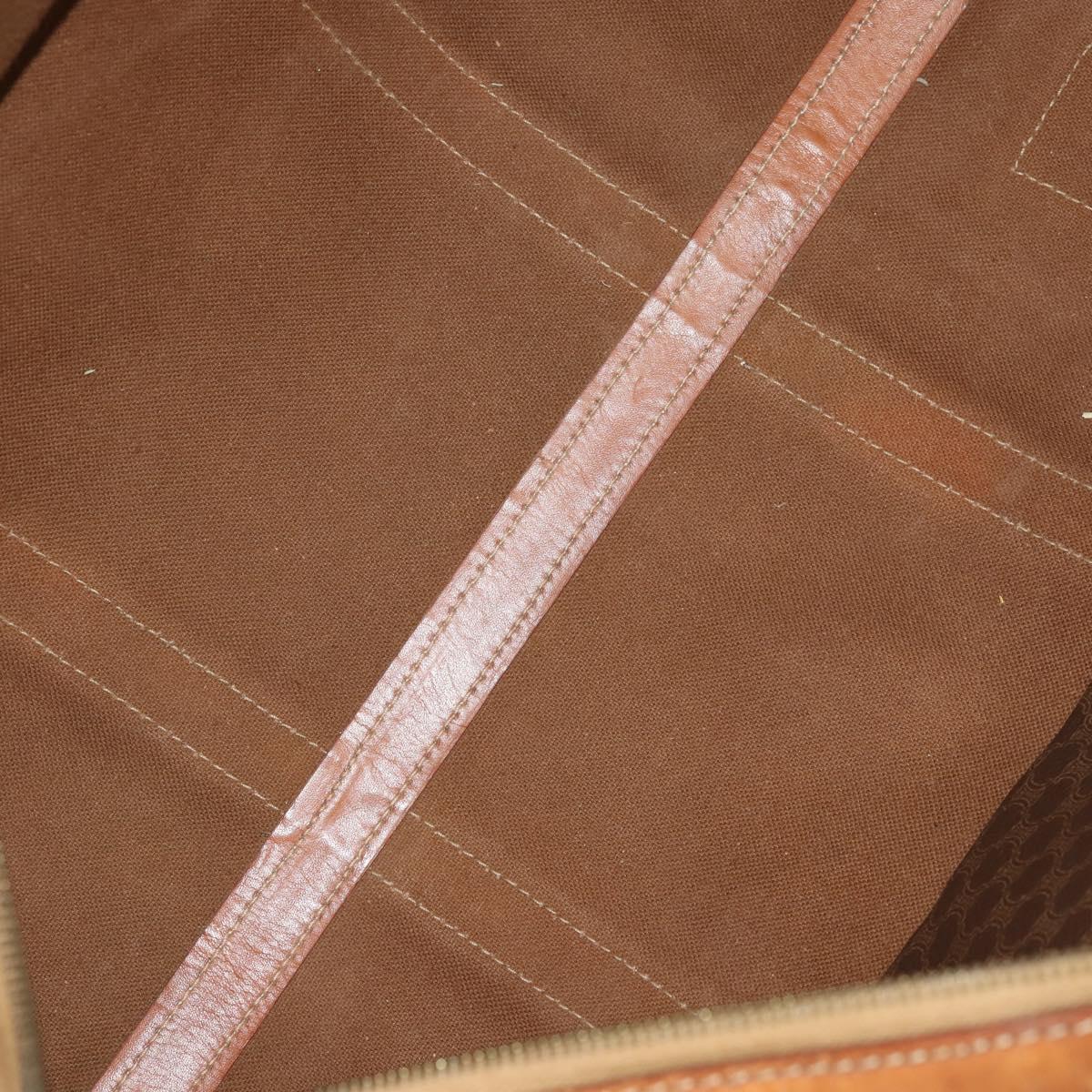 CELINE Macadam Canvas Boston Bag PVC Leather 3 Set Brown Auth mr2452