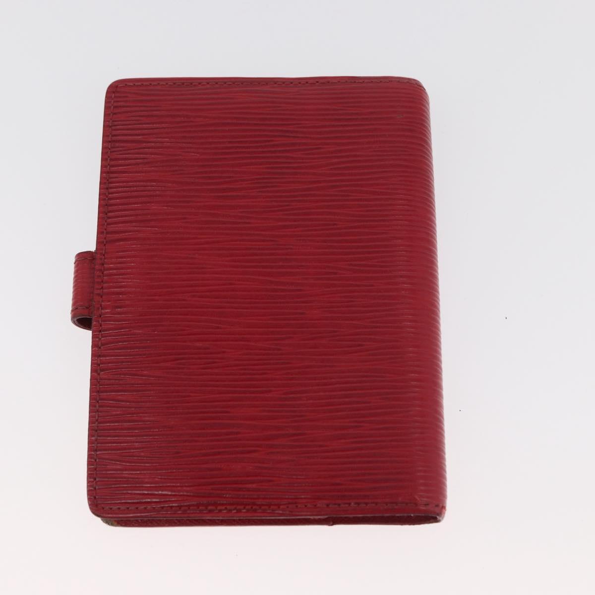 LOUIS VUITTON Monogram Epi Day Planner Cover Briefcase 2 Set Red LV Auth mr2456
