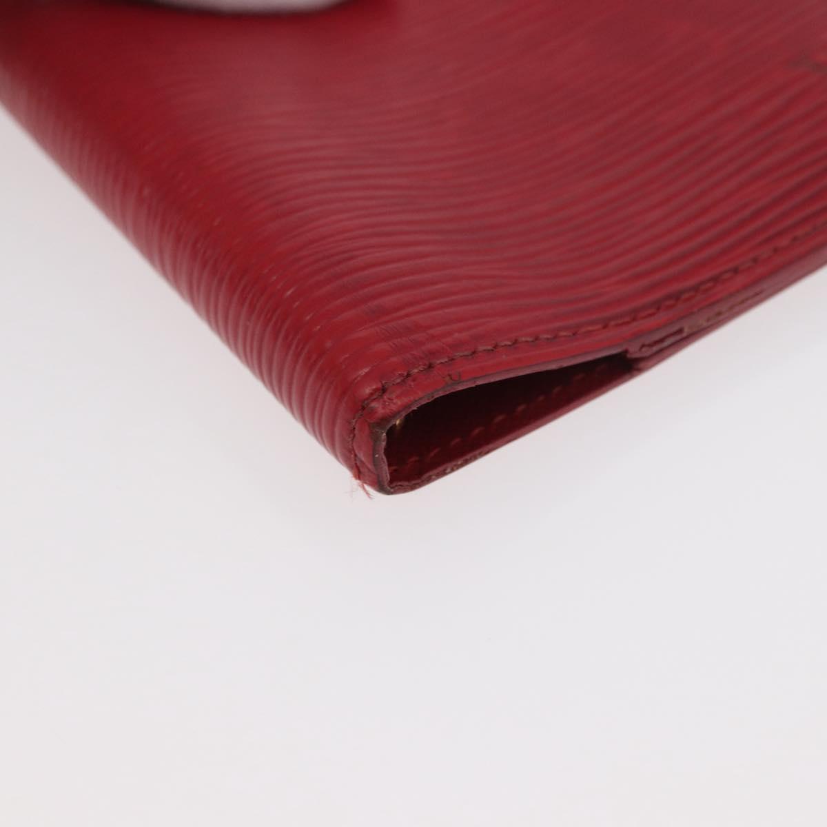 LOUIS VUITTON Monogram Epi Day Planner Cover Briefcase 2 Set Red LV Auth mr2456