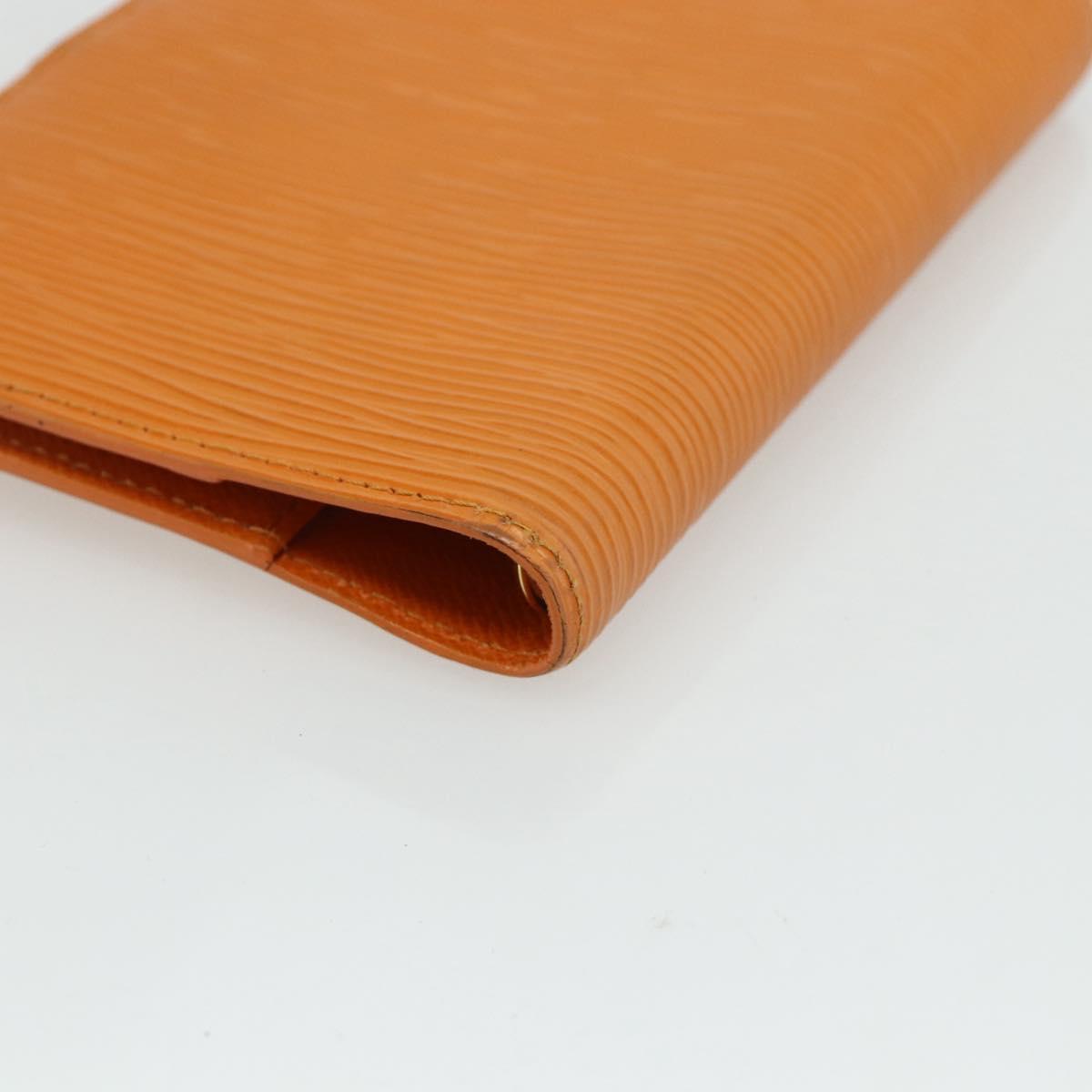 LOUIS VUITTON Epi Agenda PM Day Planner Cover Orange Mandarin R2005H Auth mr2461