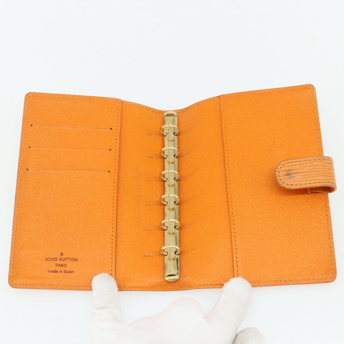 LOUIS VUITTON Epi Agenda PM Day Planner Cover Orange Mandarin R2005H Auth mr2461
