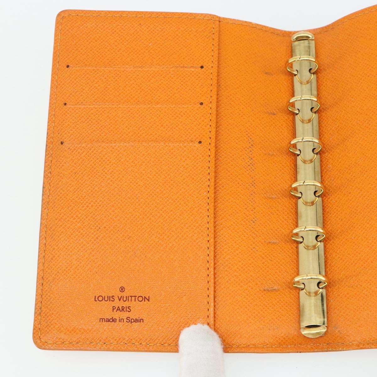 LOUIS VUITTON Epi Agenda PM Day Planner Cover Orange Mandarin R2005H Auth mr2461