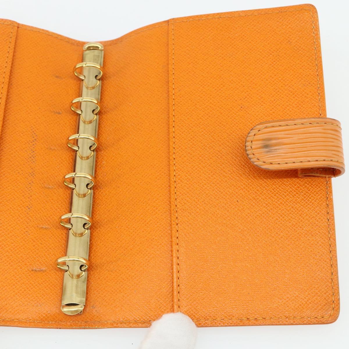 LOUIS VUITTON Epi Agenda PM Day Planner Cover Orange Mandarin R2005H Auth mr2461