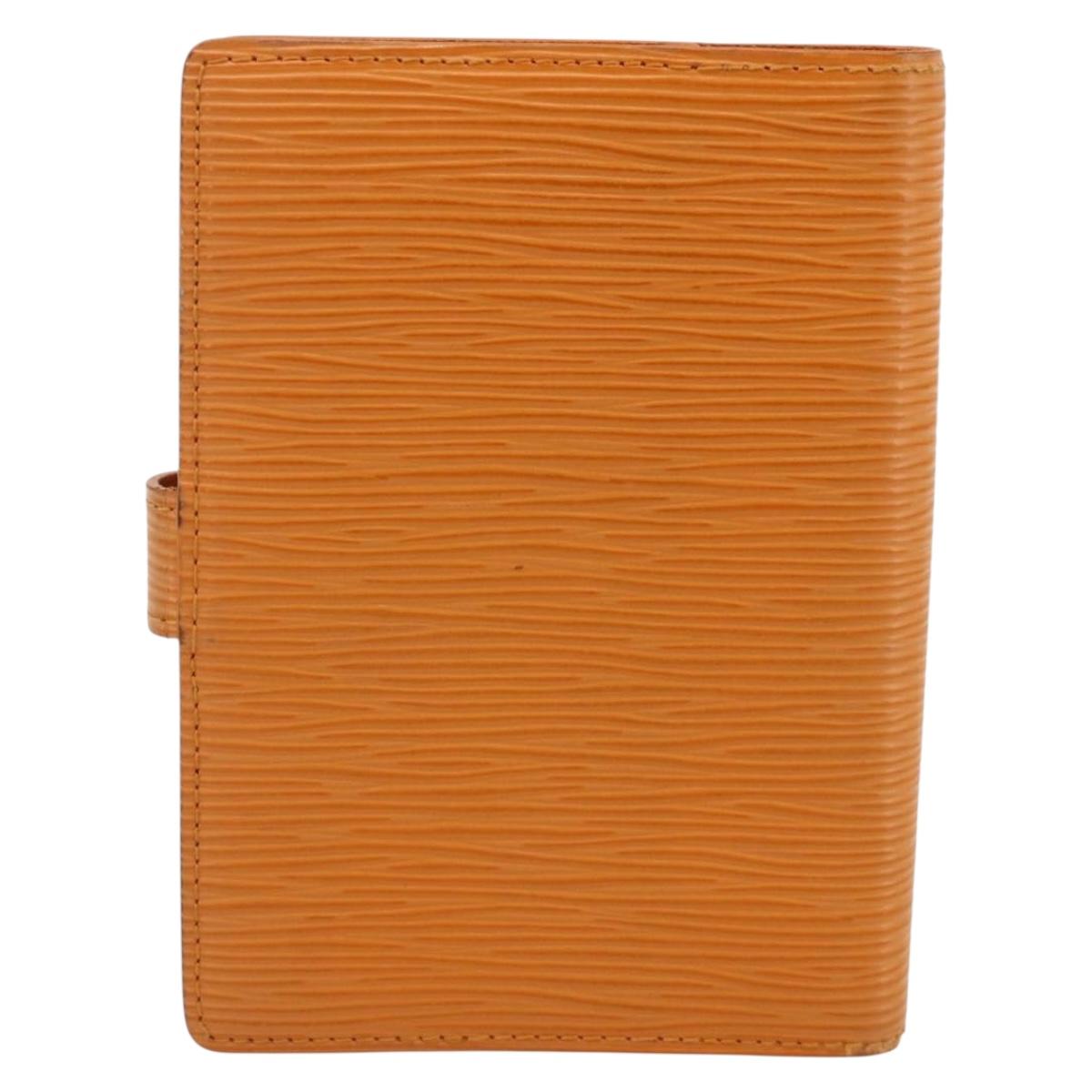 LOUIS VUITTON Epi Agenda PM Day Planner Cover Orange Mandarin R2005H Auth mr2461