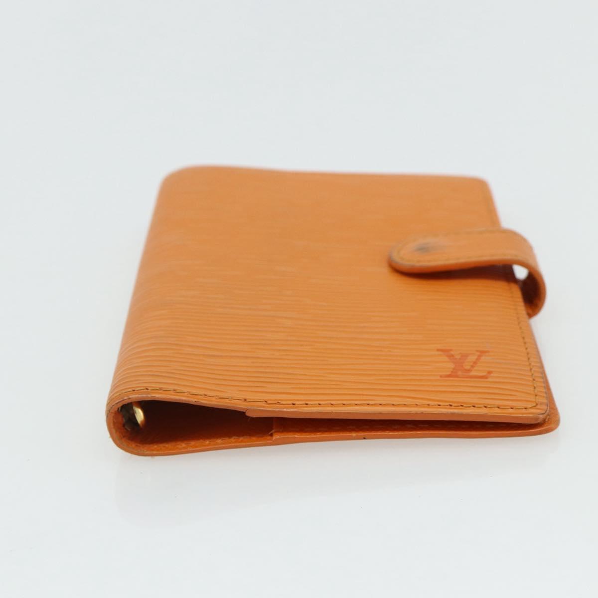 LOUIS VUITTON Epi Agenda PM Day Planner Cover Orange Mandarin R2005H Auth mr2461