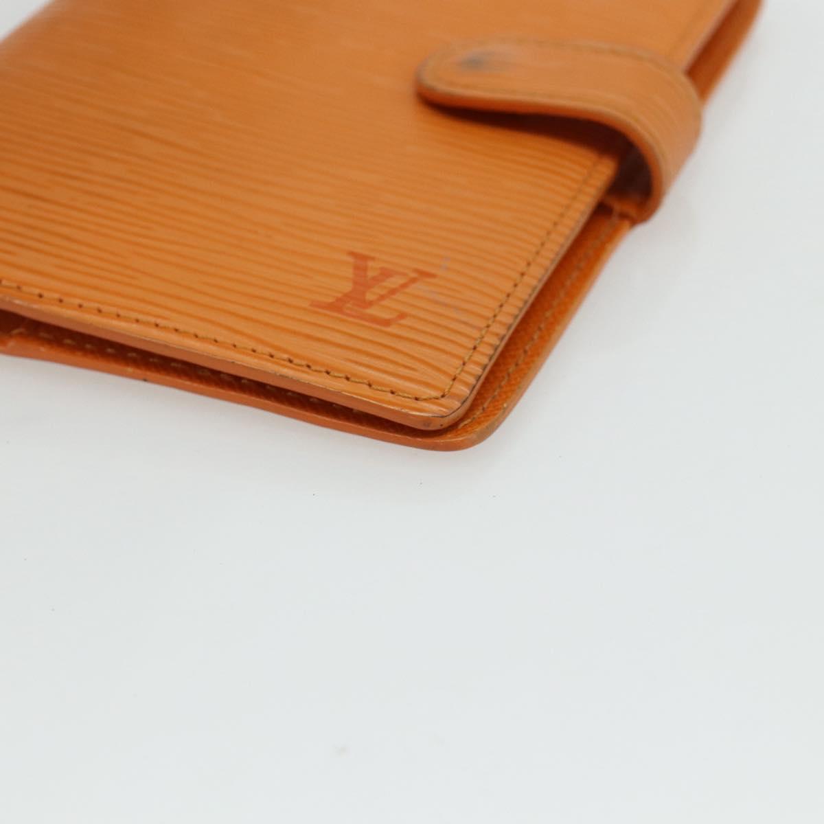 LOUIS VUITTON Epi Agenda PM Day Planner Cover Orange Mandarin R2005H Auth mr2461