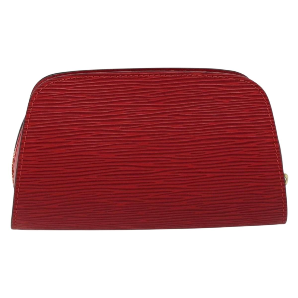 LOUIS VUITTON Epi Dauphine PM Pouch Castilian Red M48447 LV Auth mr2464
