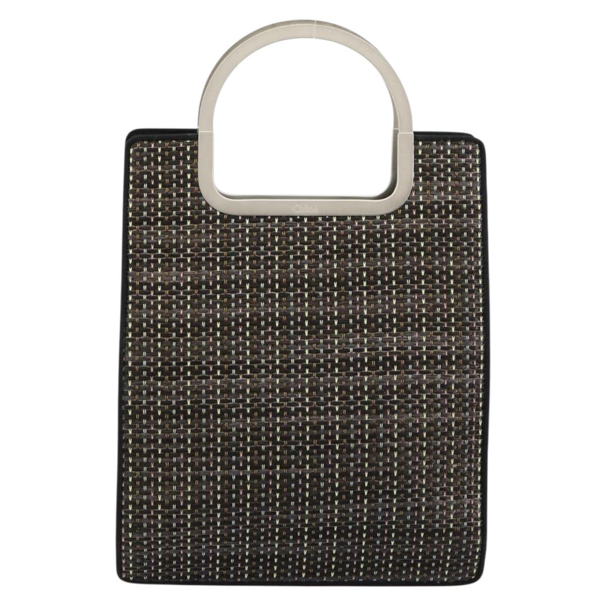 Chloe Hand Bag Jacquard Multicolor Silver Auth mr2469A