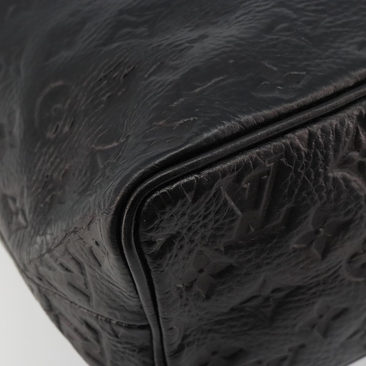 LOUIS VUITTON Monogram Shimmer Halo Hand Bag Black LV Auth mr2486