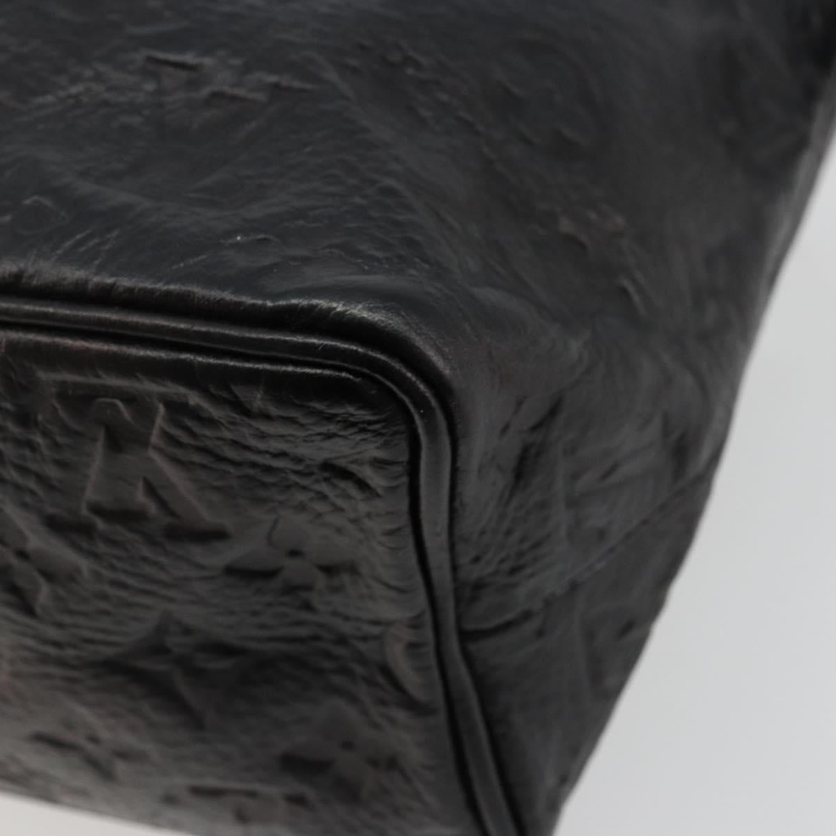 LOUIS VUITTON Monogram Shimmer Halo Hand Bag Black LV Auth mr2486
