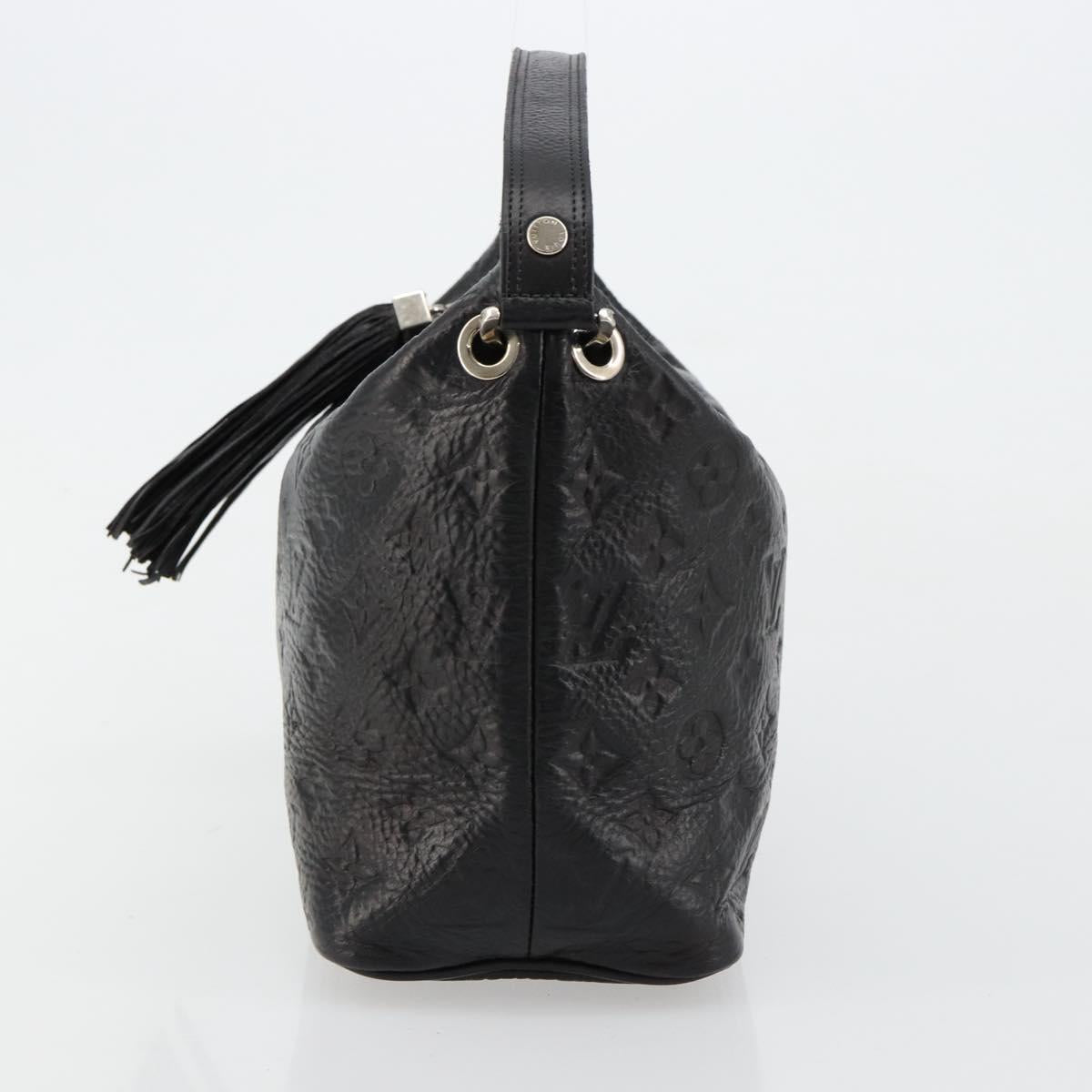LOUIS VUITTON Monogram Shimmer Halo Hand Bag Black LV Auth mr2486