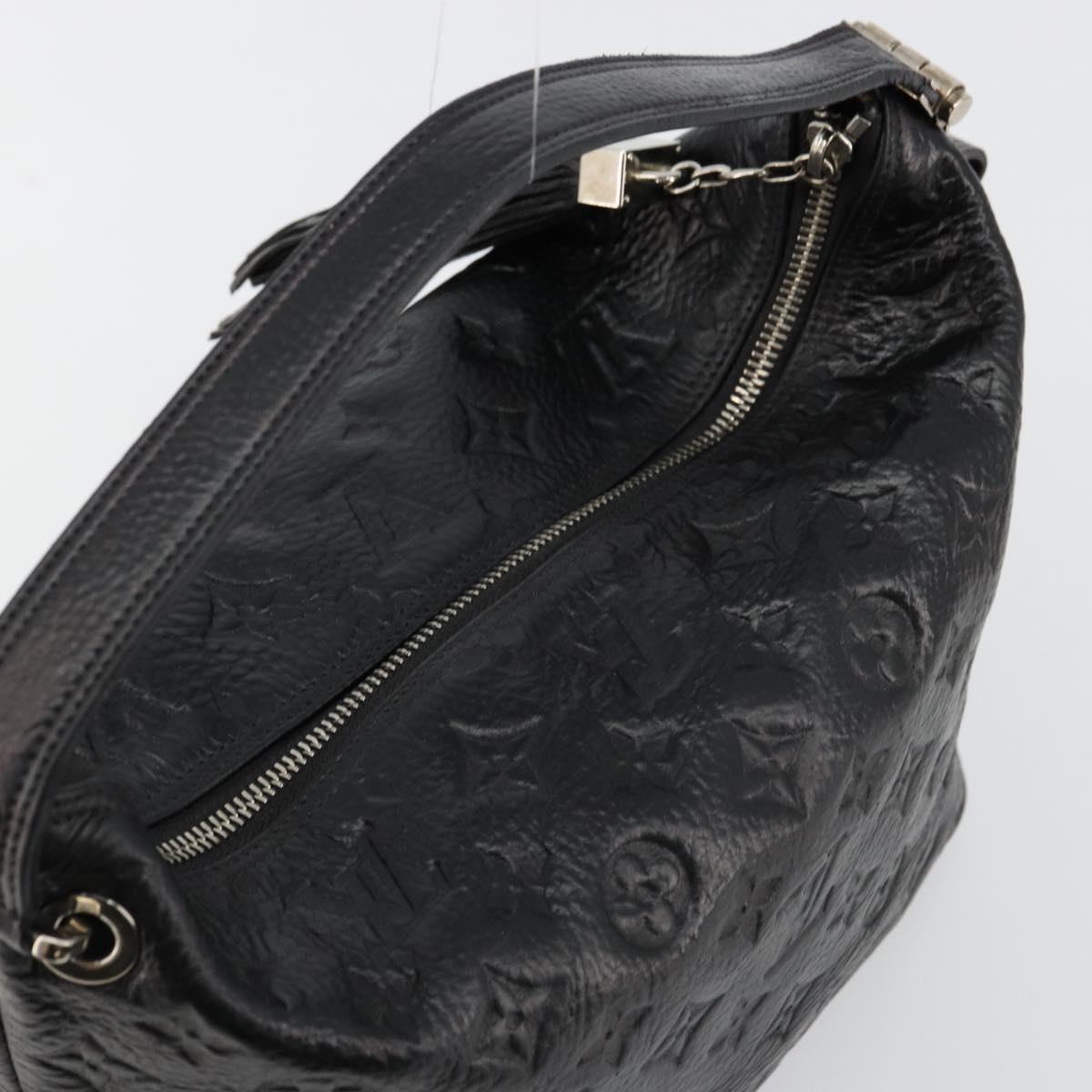 LOUIS VUITTON Monogram Shimmer Halo Hand Bag Black LV Auth mr2486