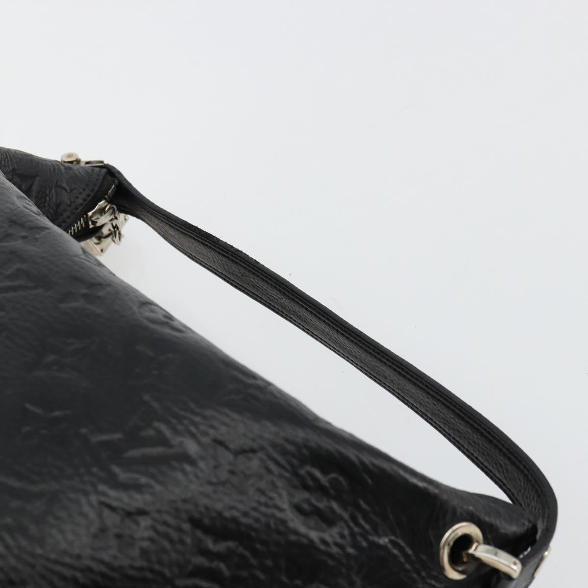 LOUIS VUITTON Monogram Shimmer Halo Hand Bag Black LV Auth mr2486