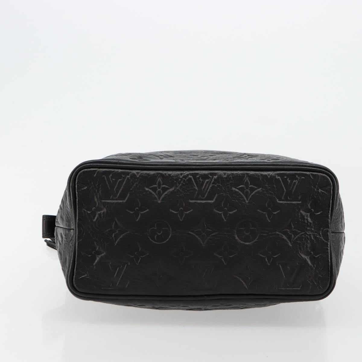 LOUIS VUITTON Monogram Shimmer Halo Hand Bag Black LV Auth mr2486