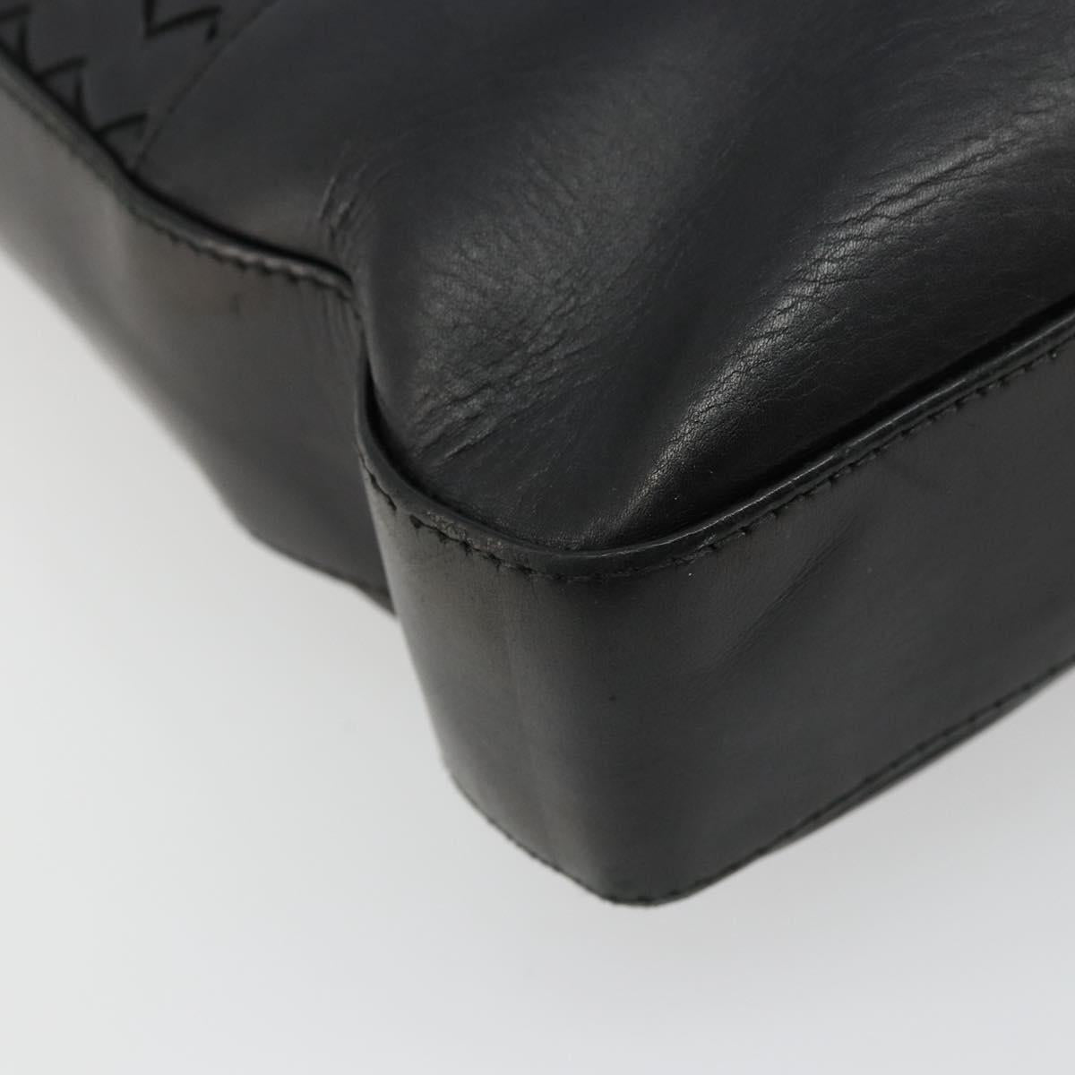BOTTEGA VENETA INTRECCIATO Tote Bag Leather Black 269779 Auth mr2488