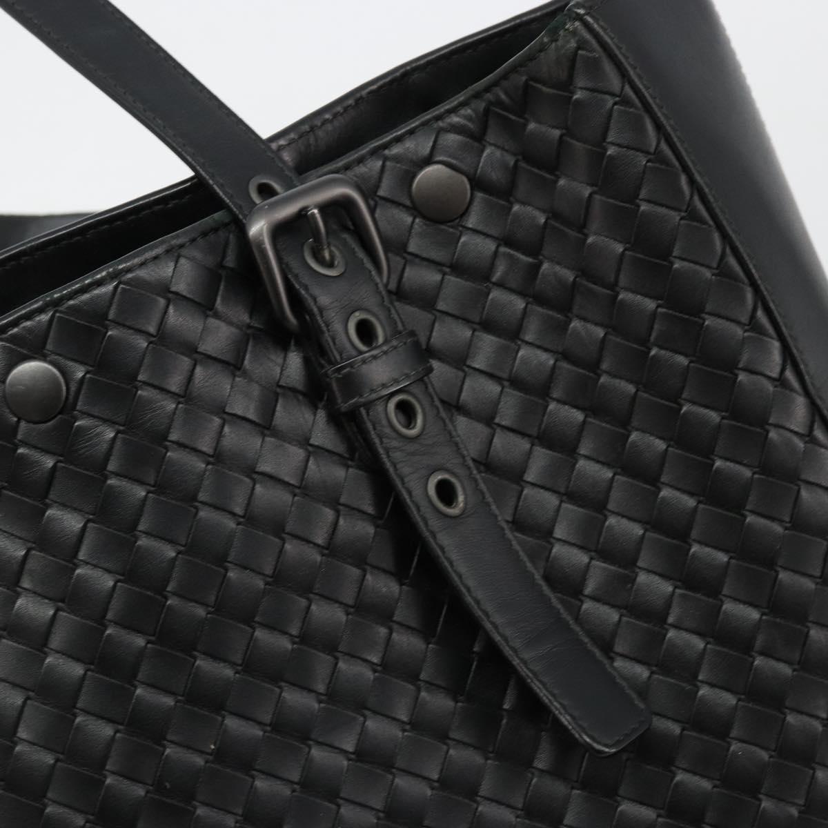 BOTTEGA VENETA INTRECCIATO Tote Bag Leather Black 269779 Auth mr2488