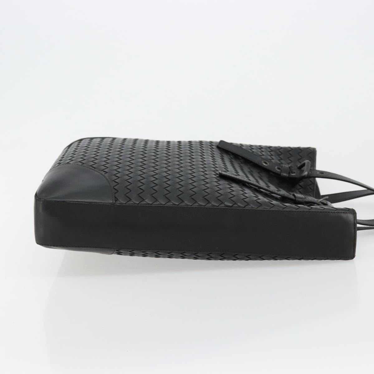 BOTTEGA VENETA INTRECCIATO Tote Bag Leather Black 269779 Auth mr2488