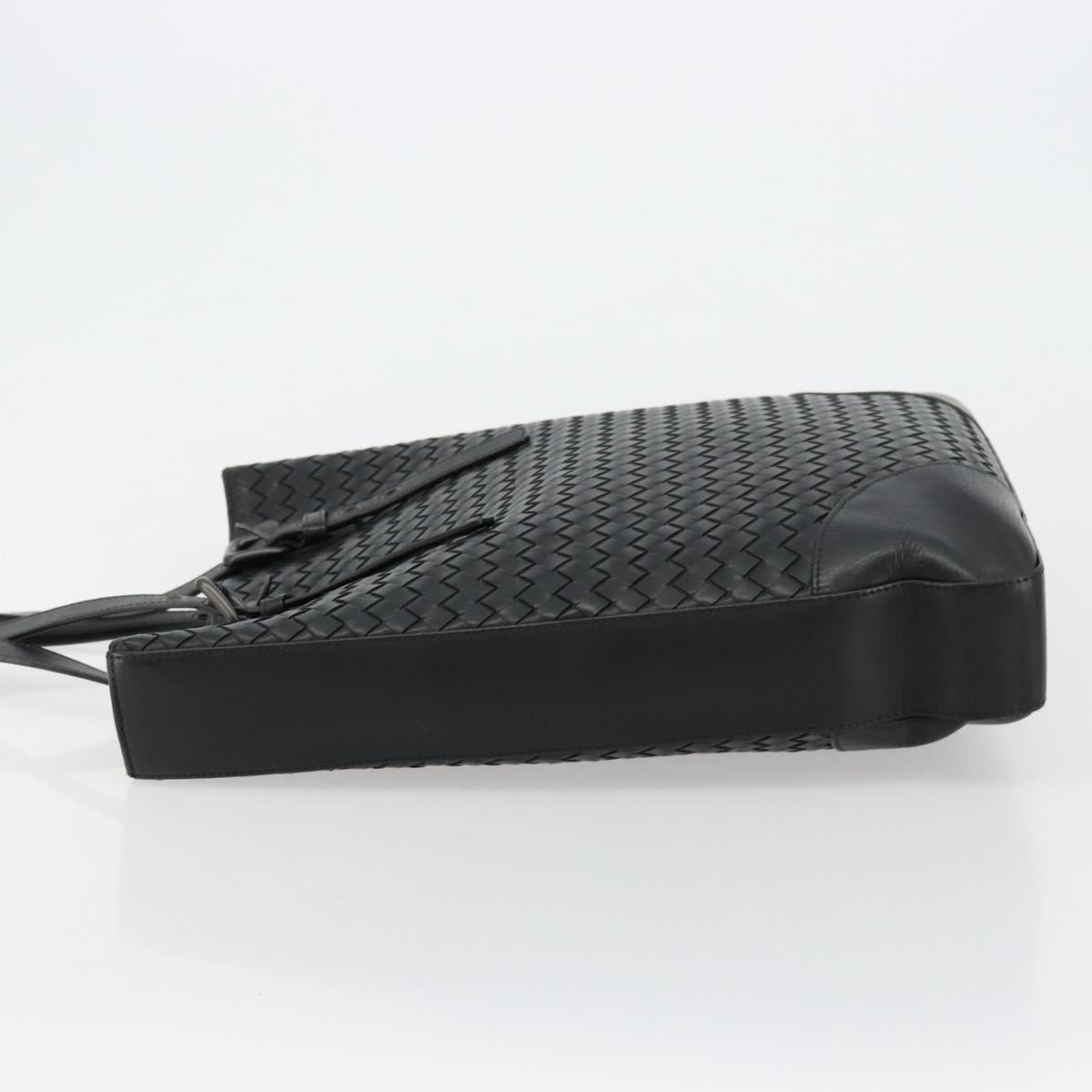 BOTTEGA VENETA INTRECCIATO Tote Bag Leather Black 269779 Auth mr2488
