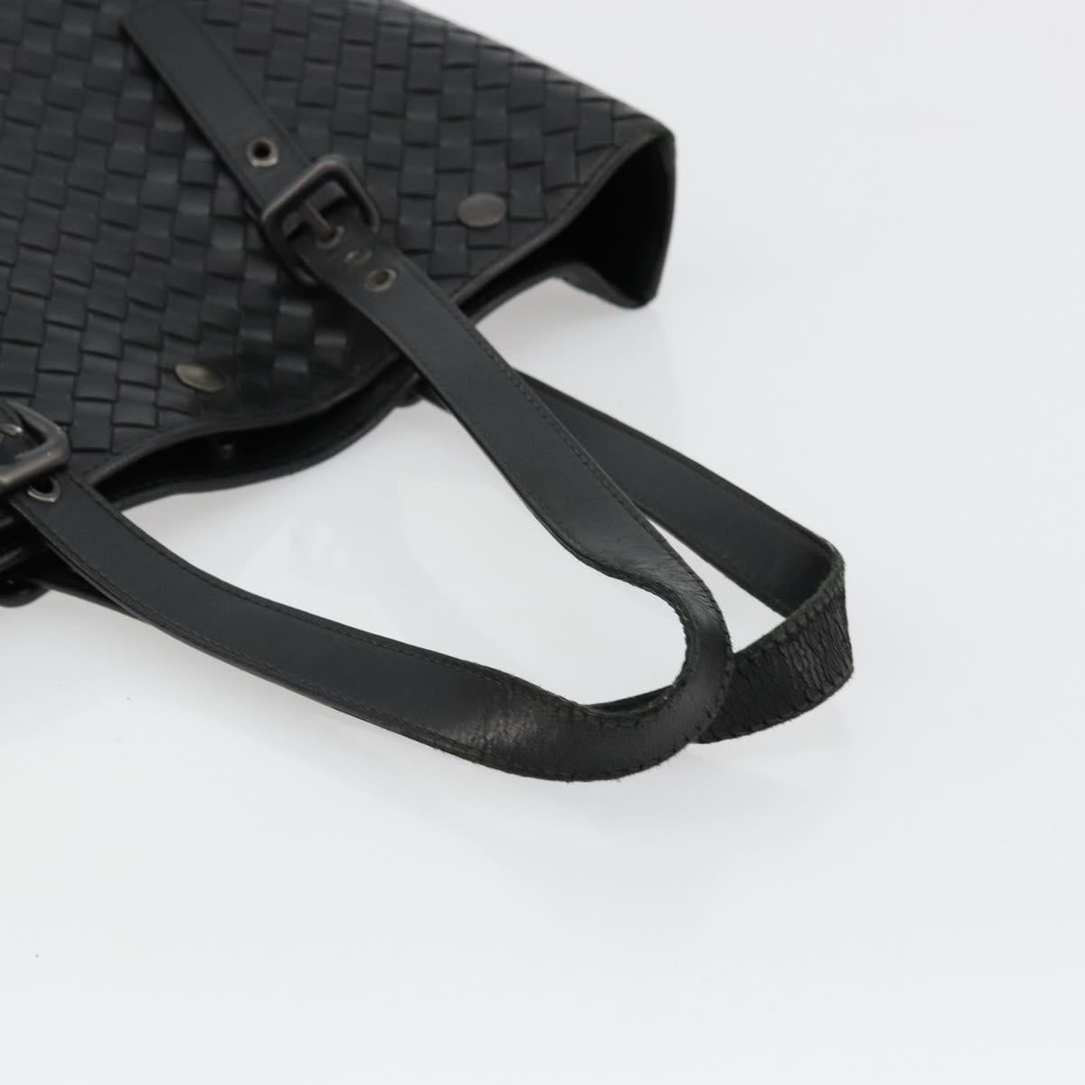 BOTTEGA VENETA INTRECCIATO Tote Bag Leather Black 269779 Auth mr2488
