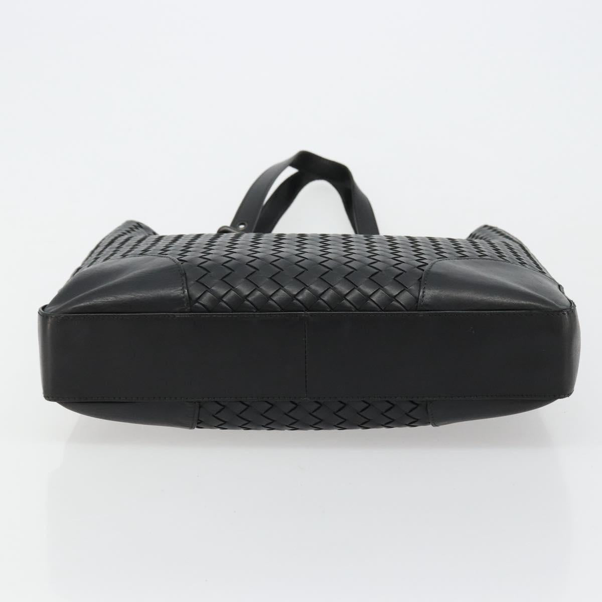 BOTTEGA VENETA INTRECCIATO Tote Bag Leather Black 269779 Auth mr2488