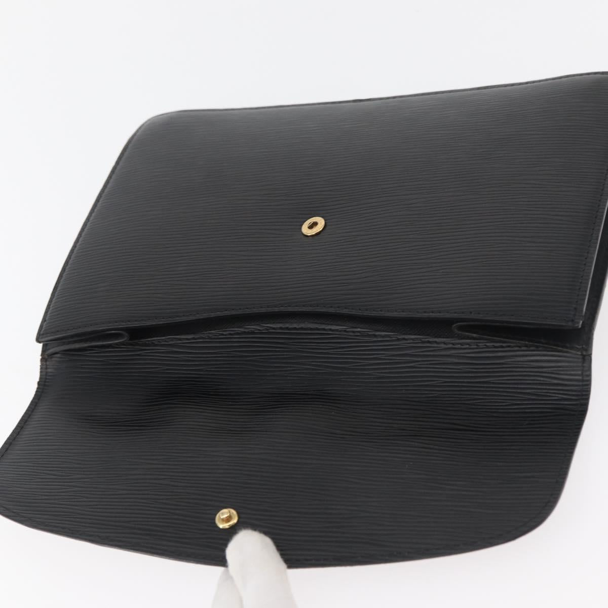 LOUIS VUITTON Epi Montaigne 27 Clutch Bag Black M52652 LV Auth mr2491