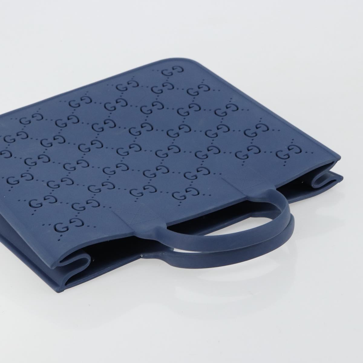 GUCCI Tote Bag rubber Navy Auth mr2493A