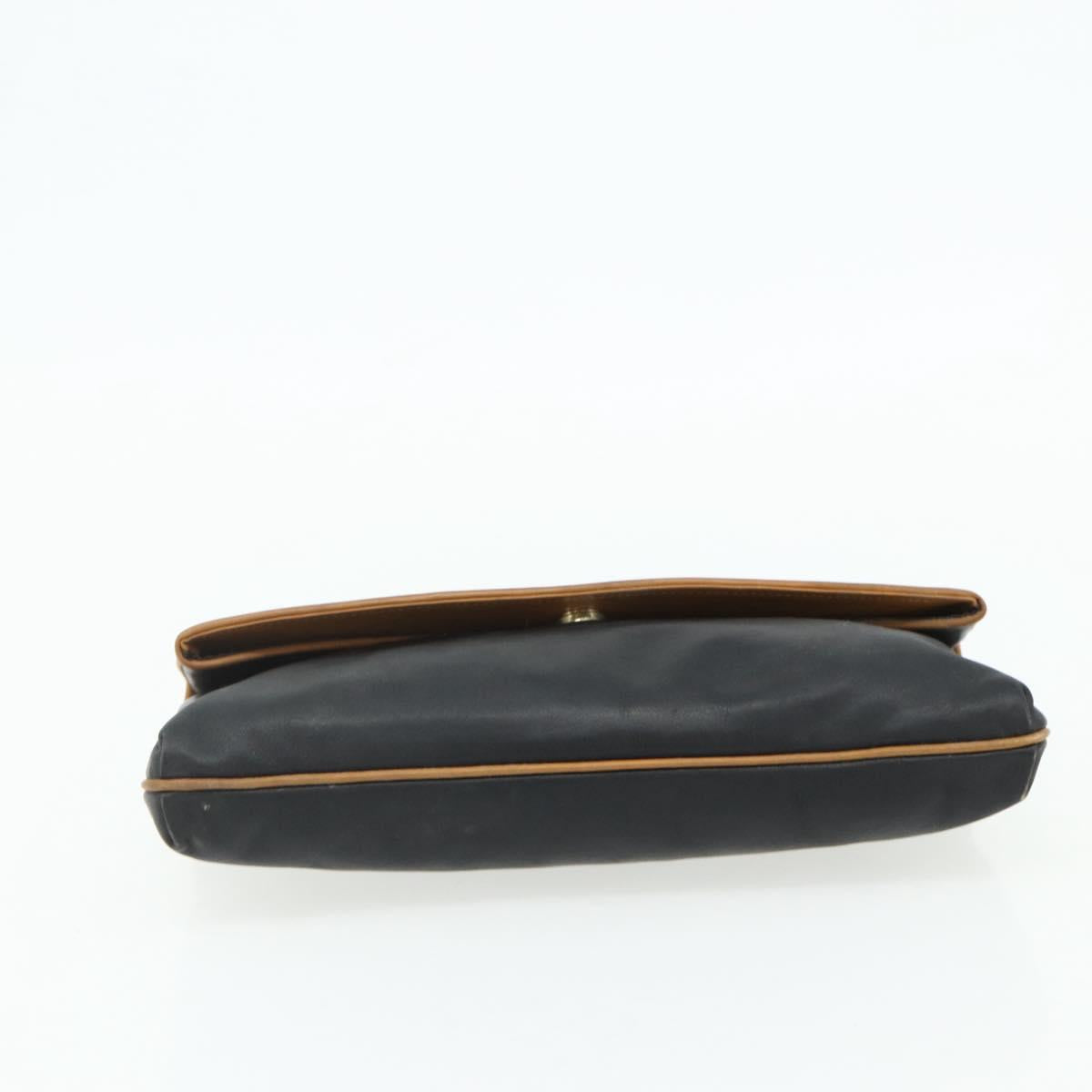CELINE Macadam Canvas Clutch Bag PVC Leather 2 Set Brown Black Auth mr2499