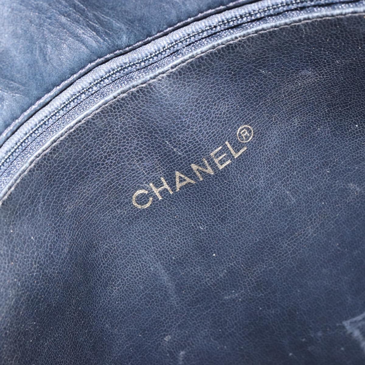 CHANEL Chain Shoulder Bag Leather Black Gold CC Auth mr2502