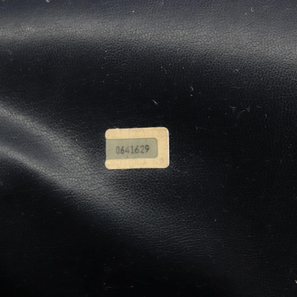 CHANEL Chain Shoulder Bag Leather Black Gold CC Auth mr2502