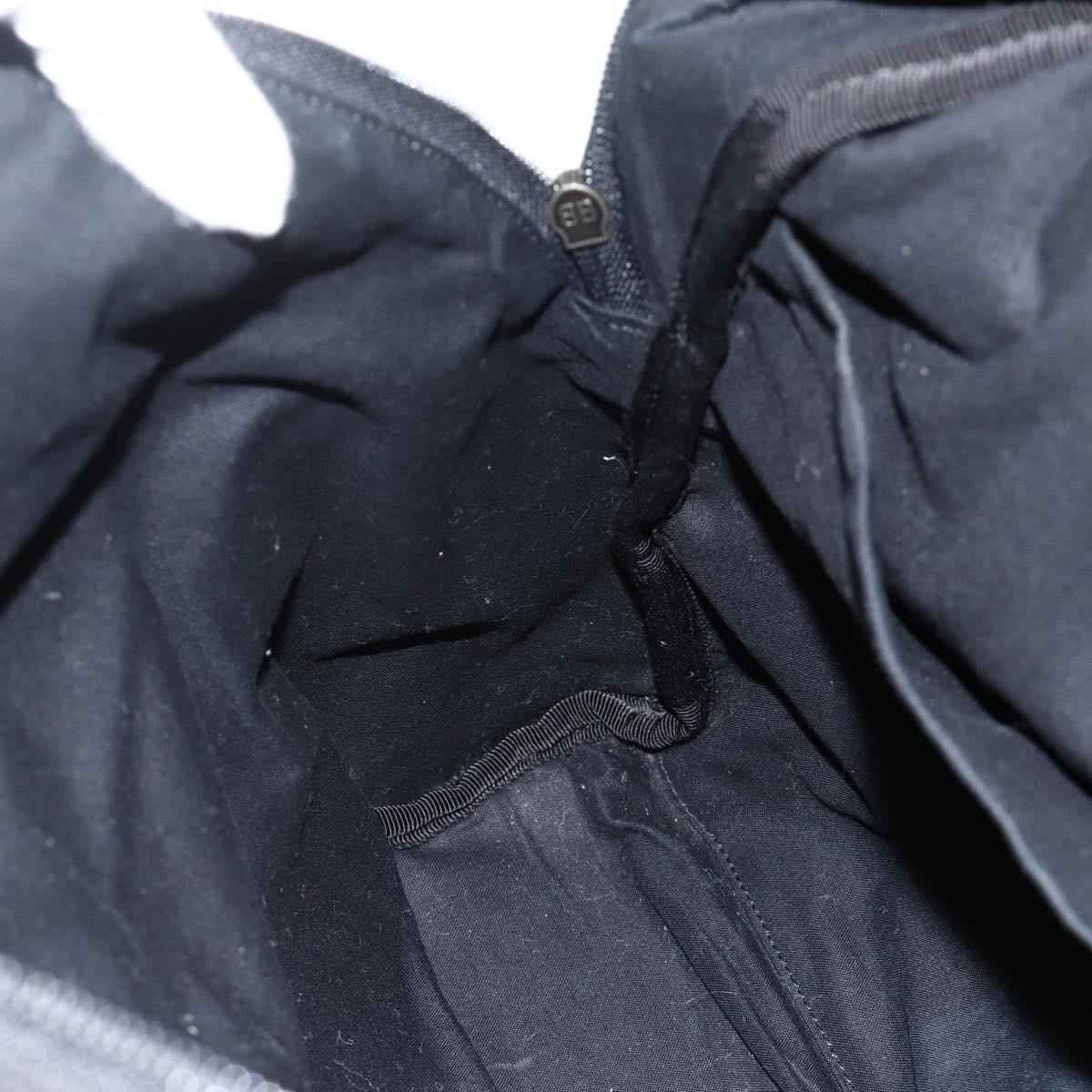 BALENCIAGA Explorer Backpack Canvas Black Silver Auth mr2518A
