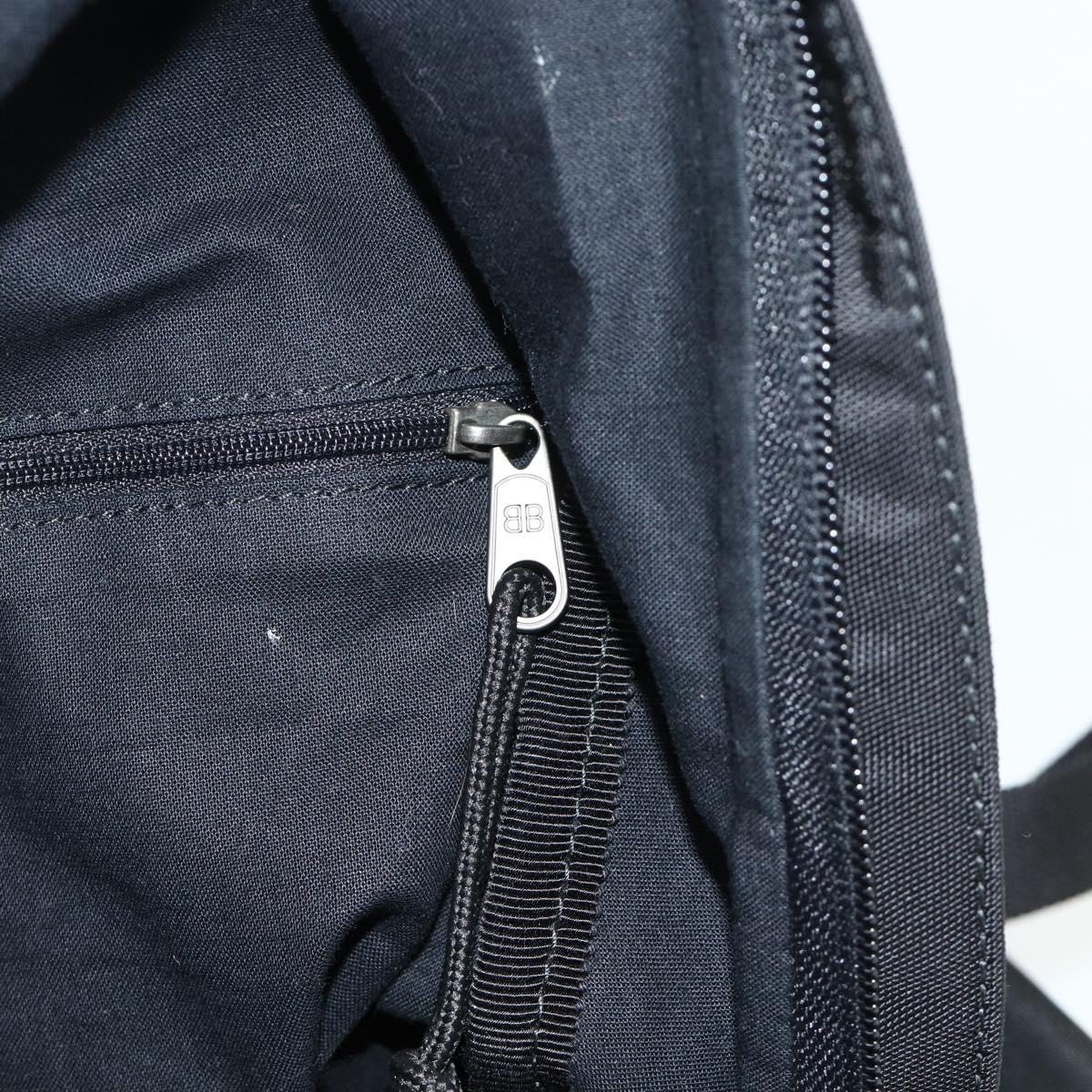 BALENCIAGA Explorer Backpack Canvas Black Silver Auth mr2518A