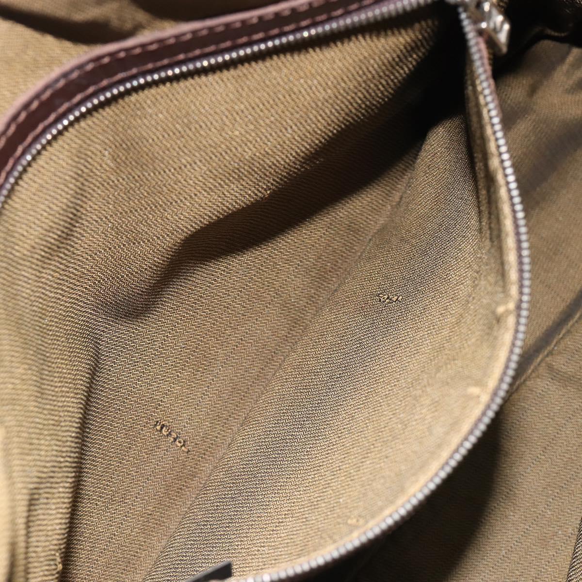 FENDI Zucca Canvas Hand Bag Black Brown Auth mr2526A