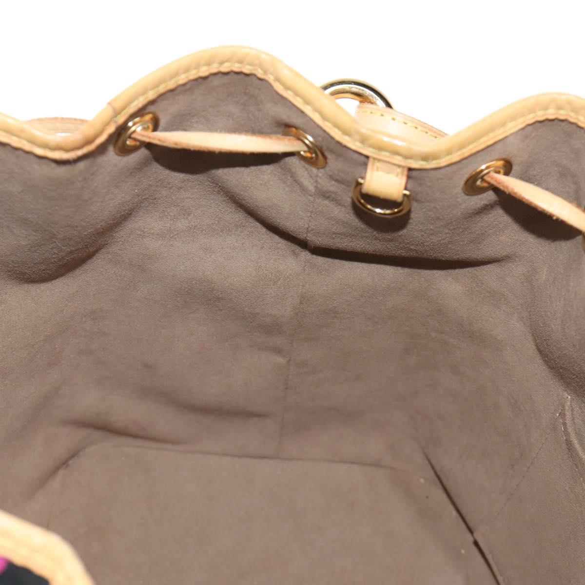LOUIS VUITTON Monogram Multicolor Petit Noe Bag Black M42230 LV Auth mr2527SAV