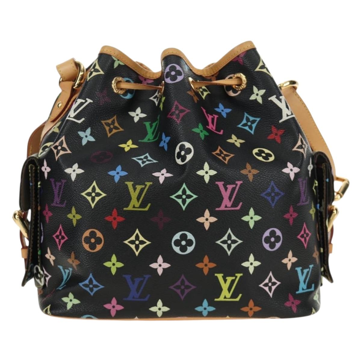 LOUIS VUITTON Monogram Multicolor Petit Noe Bag Black M42230 LV Auth mr2527SAV