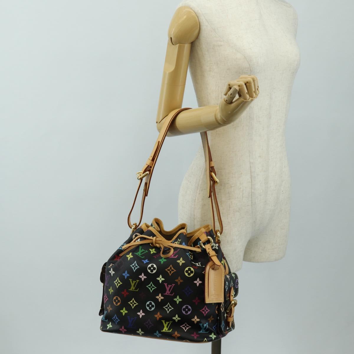 LOUIS VUITTON Monogram Multicolor Petit Noe Bag Black M42230 LV Auth mr2527SAV