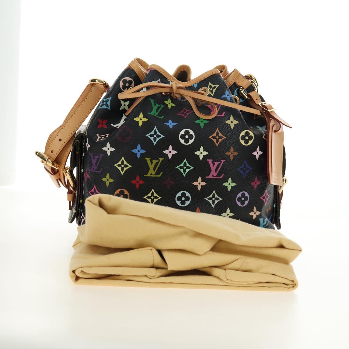 LOUIS VUITTON Monogram Multicolor Petit Noe Bag Black M42230 LV Auth mr2527SAV