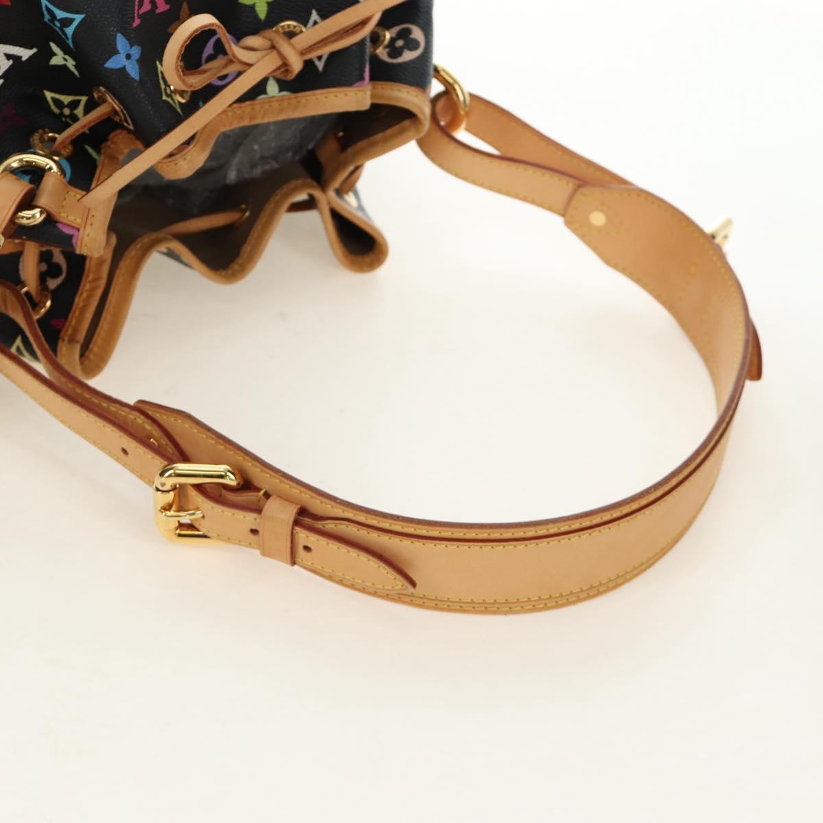 LOUIS VUITTON Monogram Multicolor Petit Noe Bag Black M42230 LV Auth mr2527SAV