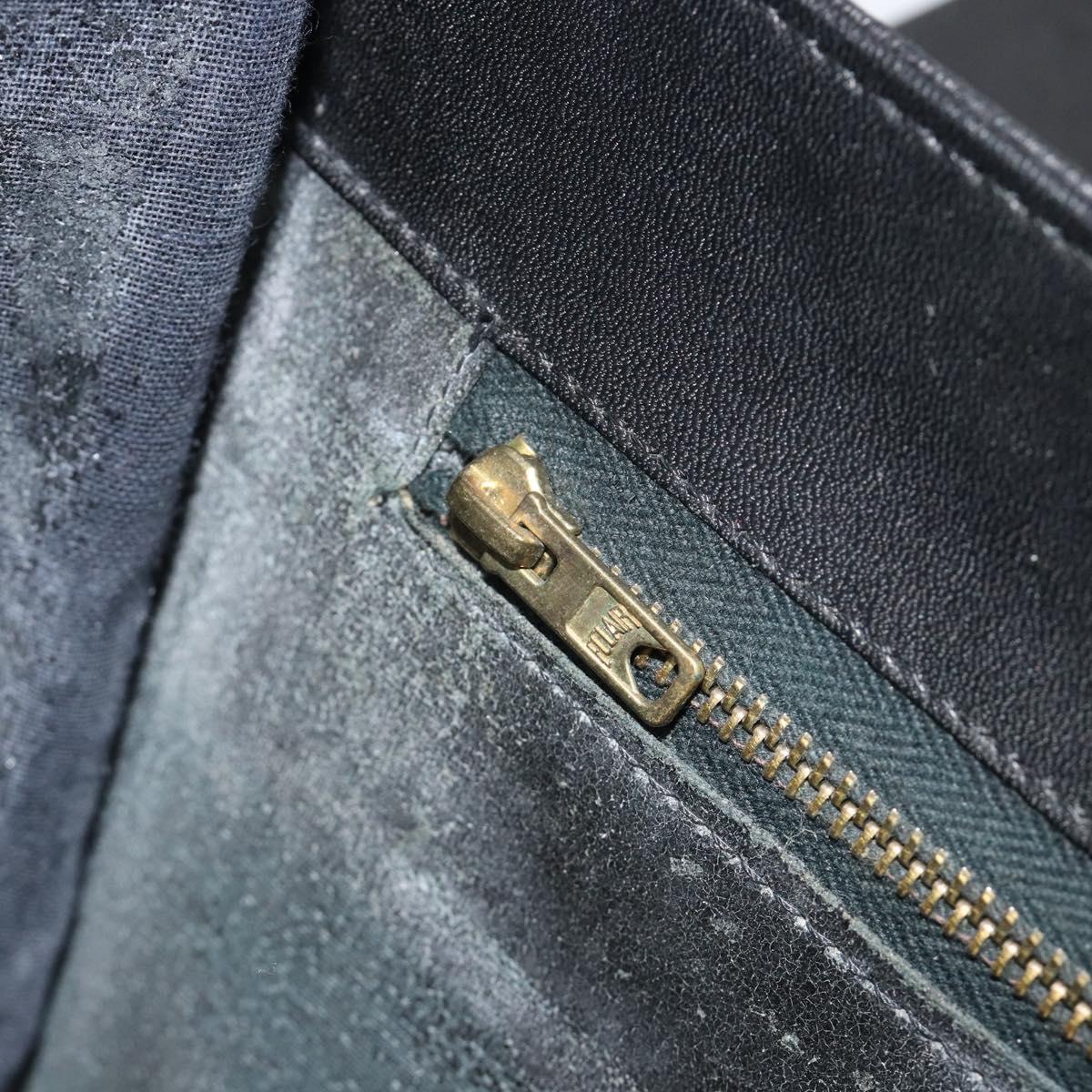 CELINE Shoulder Bag Leather Black Gold Auth mr2534