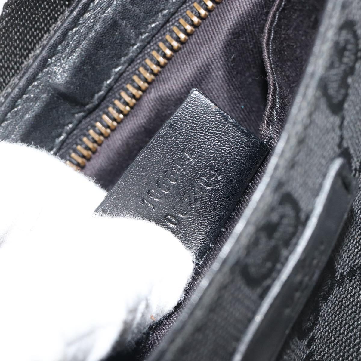 GUCCI GG Canvas Hand Bag Black Gold 106644 Auth mr2539A