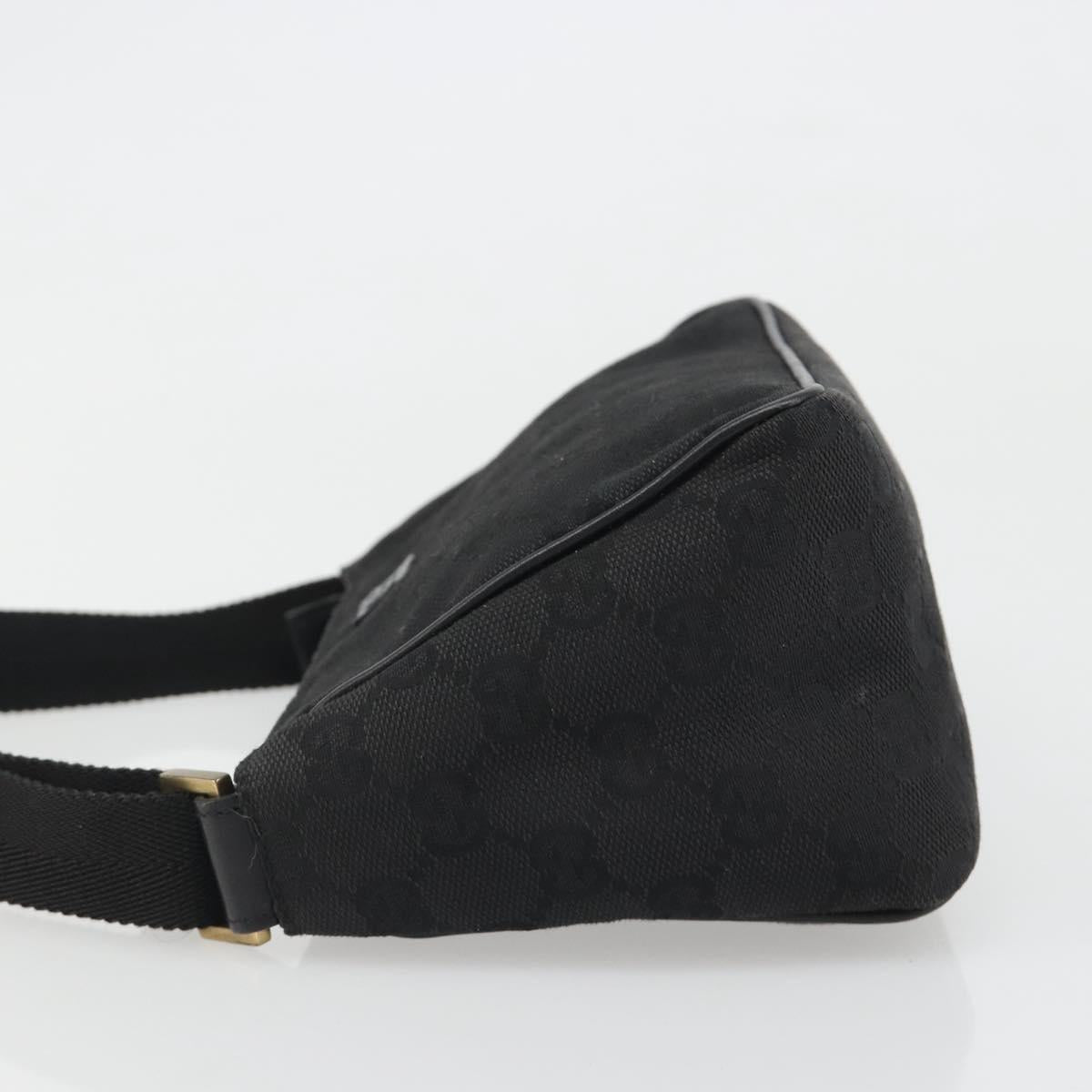 GUCCI GG Canvas Hand Bag Black Gold 106644 Auth mr2539A