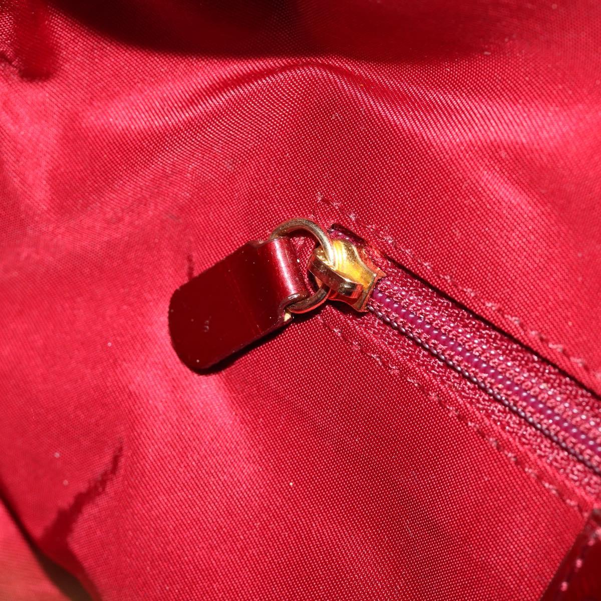 Christian Dior Trotter Canvas Accessory Pouch PVC Red Gold Auth mr2546A