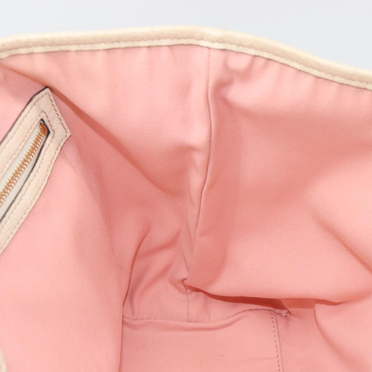GUCCI GG Canvas Sherry Line Tote Bag Pink Gold 137396 Auth mr2550A