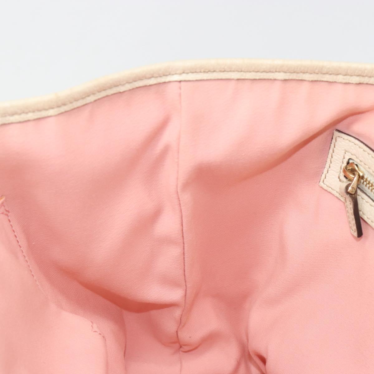 GUCCI GG Canvas Sherry Line Tote Bag Pink Gold 137396 Auth mr2550A