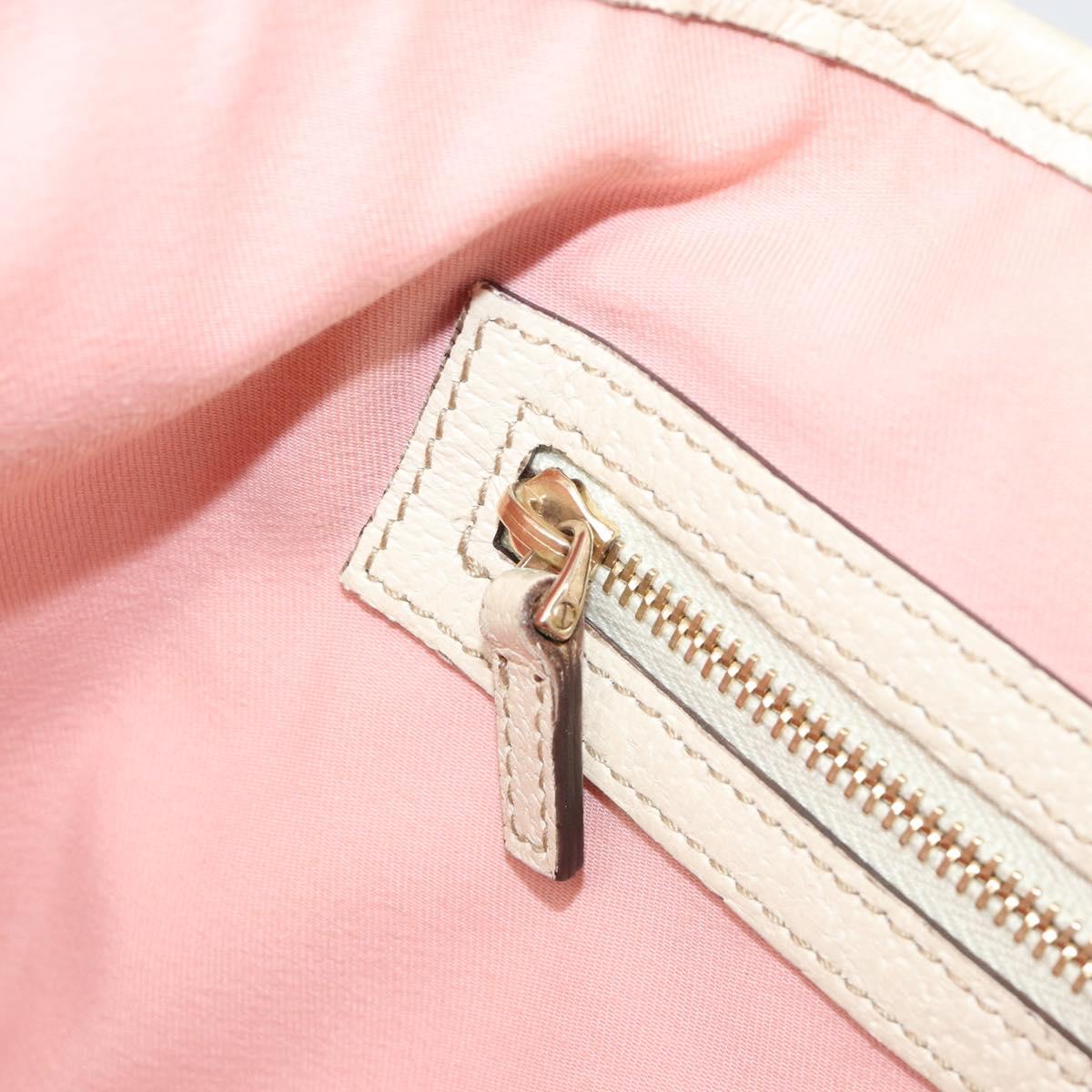GUCCI GG Canvas Sherry Line Tote Bag Pink Gold 137396 Auth mr2550A